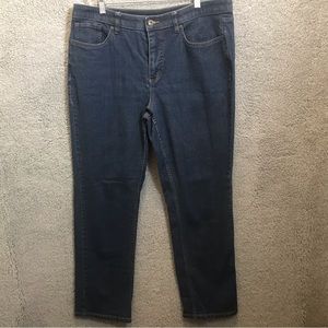 Denim & Co Straight leg Jeans 98% Cotton 2% Spandex Women's Size 14 Blue